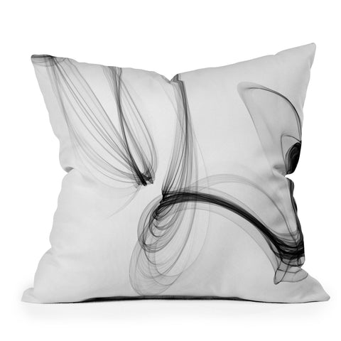 Irena Orlov Black and White Modern Minimal 86 Outdoor Throw Pillow