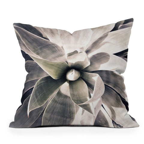 Irena Orlov Grey Succulent I Outdoor Throw Pillow