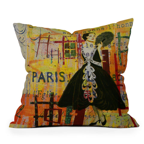 Irena Orlov Paris Fashion 1 Outdoor Throw Pillow