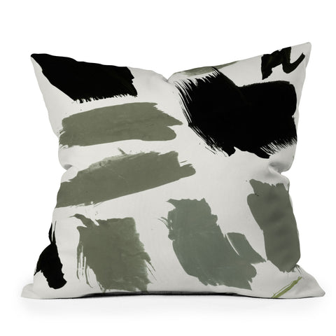 Iris Lehnhardt abstract marks 01 Outdoor Throw Pillow
