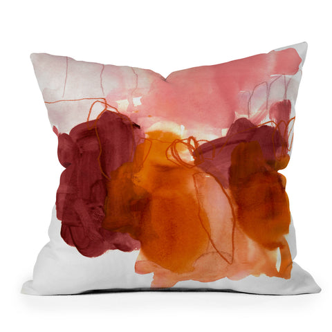 Iris Lehnhardt Abstract Painting X Outdoor Throw Pillow