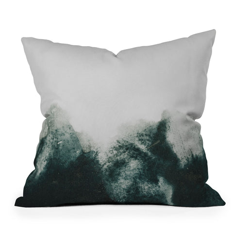 Iris Lehnhardt atmospheric mountains Outdoor Throw Pillow