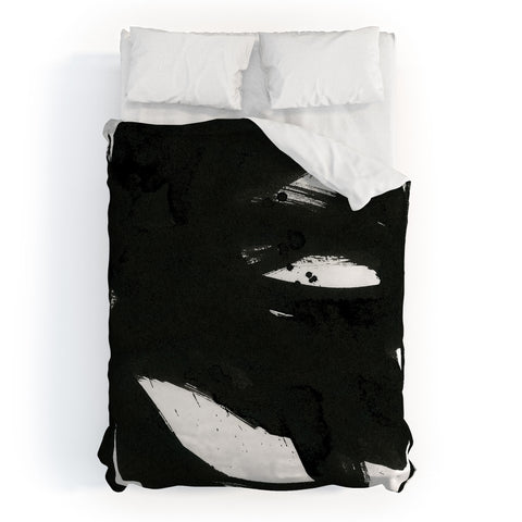 Iris Lehnhardt black on white 1 Duvet Cover