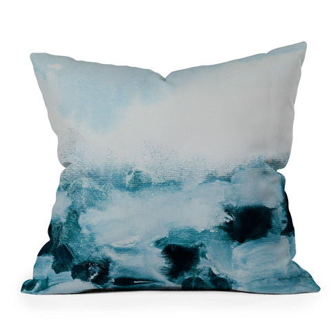 Iris Lehnhardt blue landscape Outdoor Throw Pillow