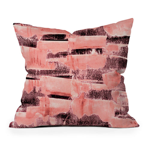 Iris Lehnhardt coral pattern Outdoor Throw Pillow