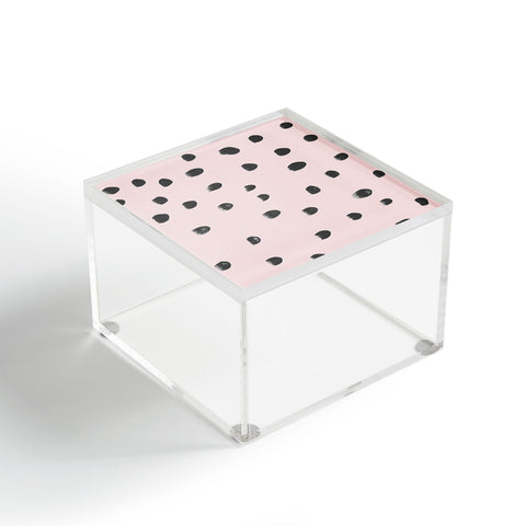 Iris Lehnhardt dots on pink Acrylic Box