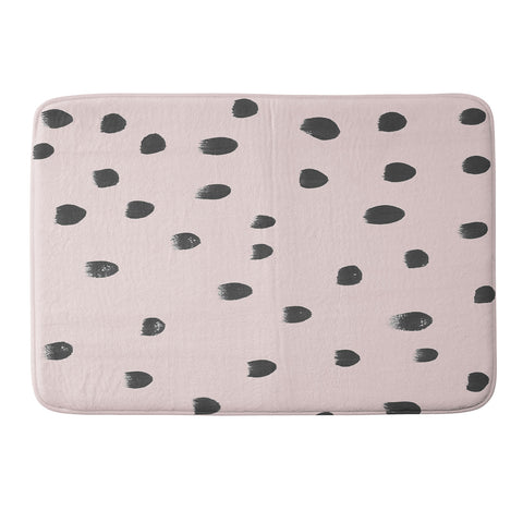 Iris Lehnhardt dots on pink Memory Foam Bath Mat