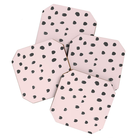 Iris Lehnhardt dots on pink Coaster Set