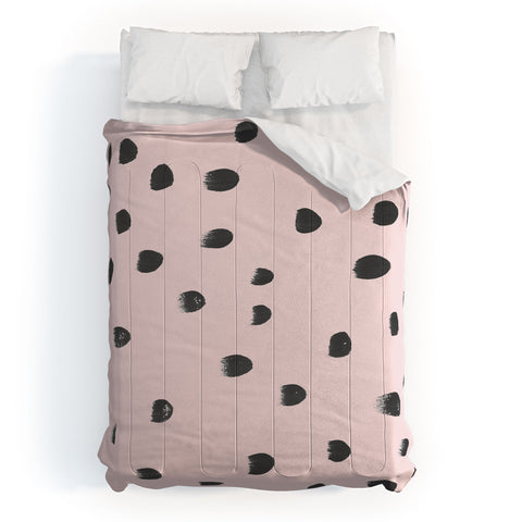 Iris Lehnhardt dots on pink Comforter