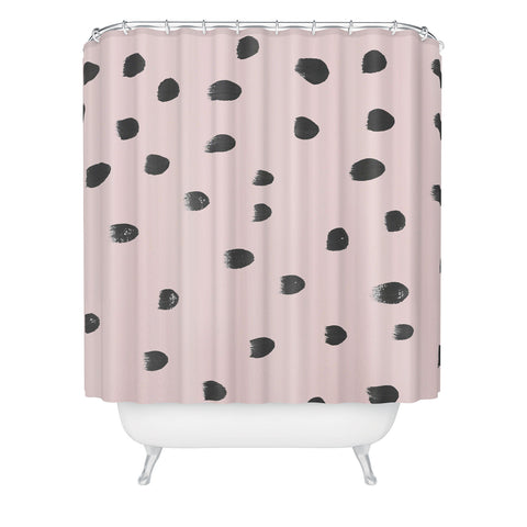 Iris Lehnhardt dots on pink Shower Curtain