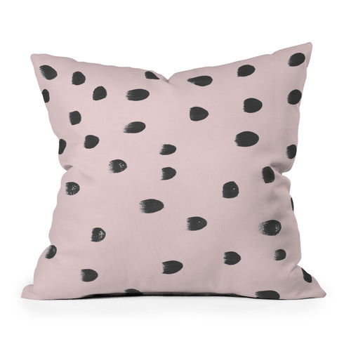 Iris Lehnhardt dots on pink Throw Pillow