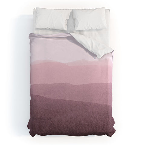 Iris Lehnhardt gradient landscape soft pink Duvet Cover