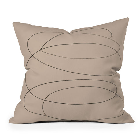 Iris Lehnhardt line art 01 Outdoor Throw Pillow