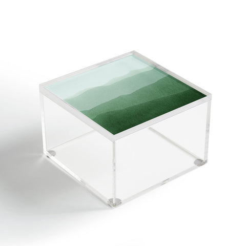 Iris Lehnhardt mountains green Acrylic Box