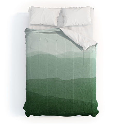 Iris Lehnhardt mountains green Comforter