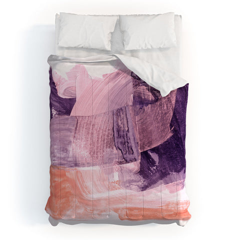 Iris Lehnhardt peach fuzz and purple Comforter