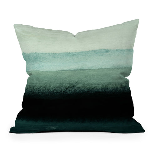 Iris Lehnhardt shades of green Outdoor Throw Pillow