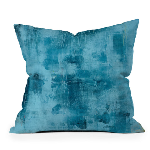 Iris Lehnhardt tex mix blue Outdoor Throw Pillow