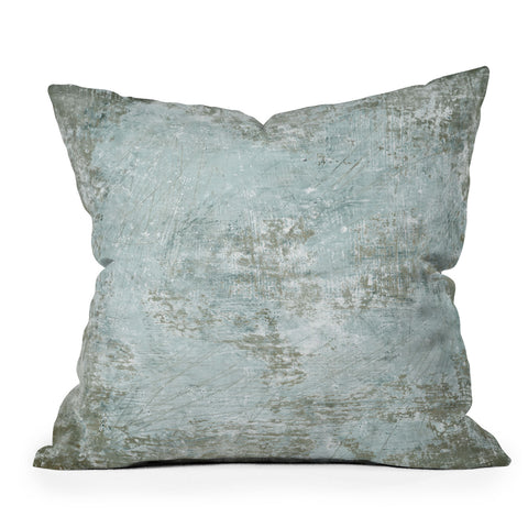 Iris Lehnhardt texture pale green Outdoor Throw Pillow