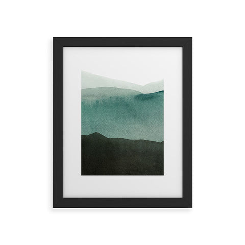 Iris Lehnhardt Valleys deep mountains high Framed Art Print