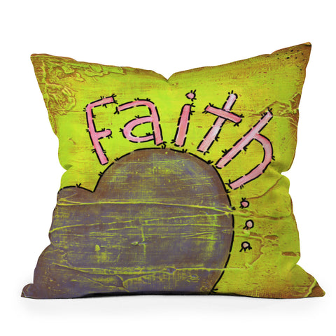 Isa Zapata Faith Outdoor Throw Pillow