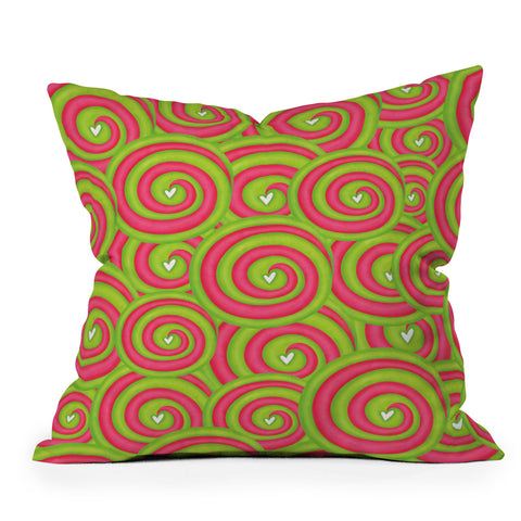 Isa Zapata Spirals Of Love Outdoor Throw Pillow