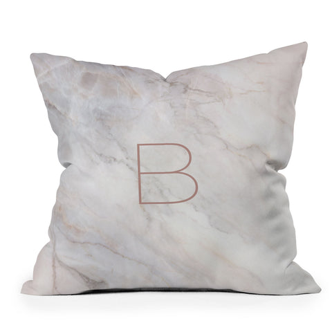 Iveta Abolina Blush Marble II B Outdoor Throw Pillow