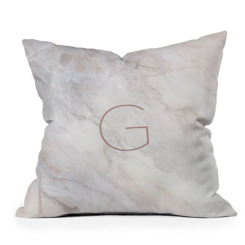 Iveta Abolina Blush Marble II G Outdoor Throw Pillow