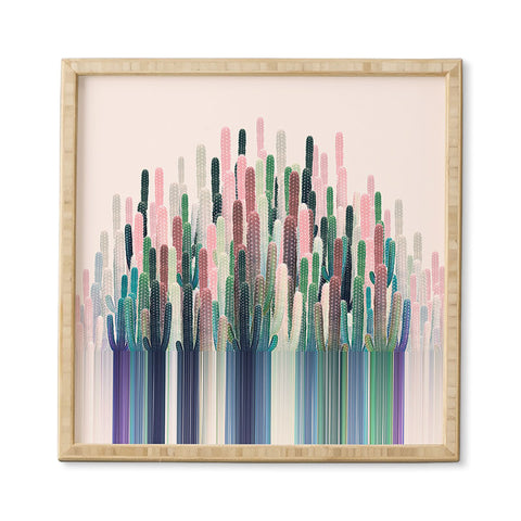 Iveta Abolina Cacti Stripe Pastel Framed Wall Art
