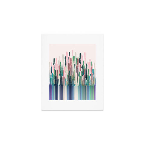 Iveta Abolina Cacti Stripe Pastel Art Print