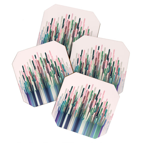Iveta Abolina Cacti Stripe Pastel Coaster Set