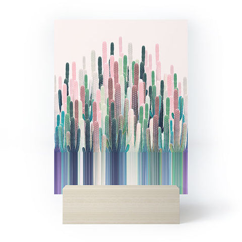 Iveta Abolina Cacti Stripe Pastel Mini Art Print