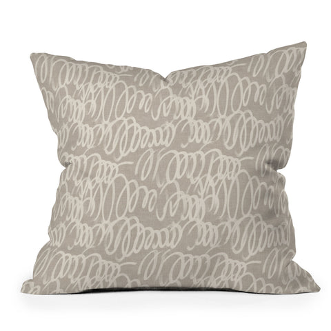 Iveta Abolina Chunky Squiggle Dove Grey Throw Pillow Havenly