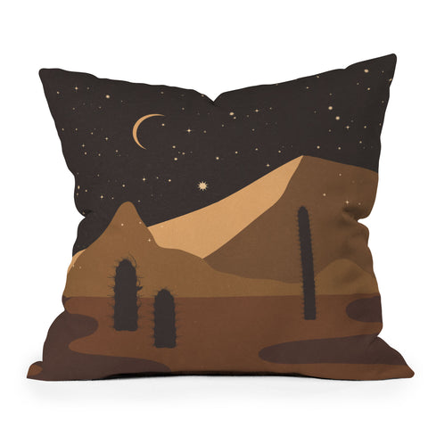Iveta Abolina Desert Moon Phase I Outdoor Throw Pillow
