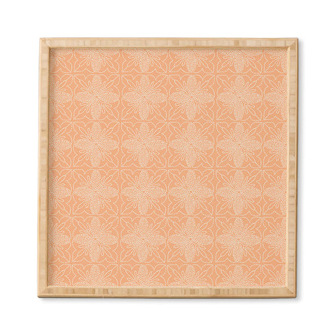 Iveta Abolina Dotted Tile Coral Framed Wall Art