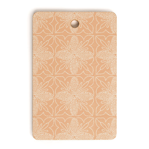 Iveta Abolina Dotted Tile Coral Cutting Board Rectangle