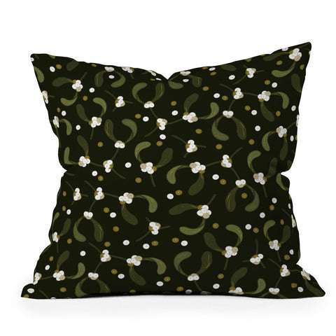 Iveta Abolina English Mistletoe Outdoor Throw Pillow