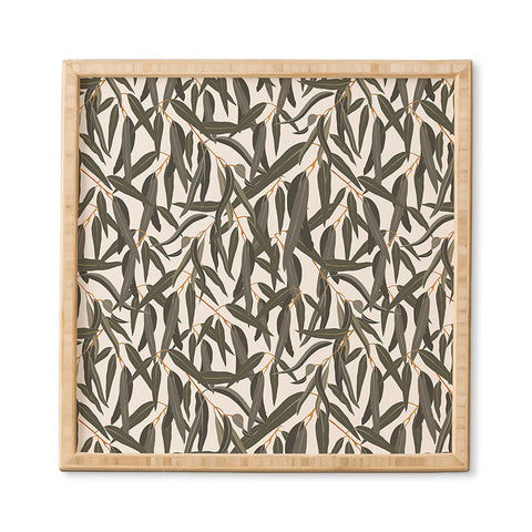 Iveta Abolina Eucalyptus Leaves Cream Framed Wall Art