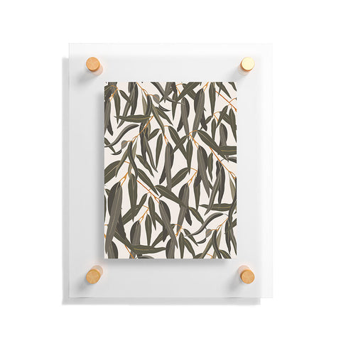Iveta Abolina Eucalyptus Leaves Cream Floating Acrylic Print