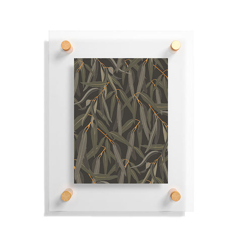 Iveta Abolina Eucalyptus Leaves Deep Olive Floating Acrylic Print