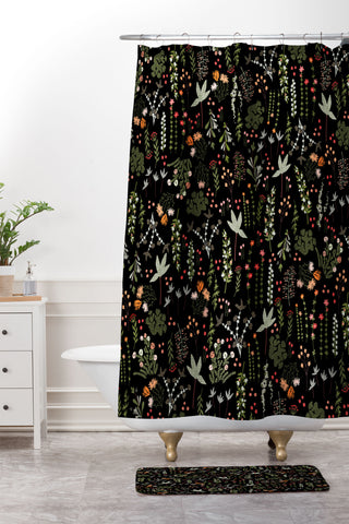 Iveta Abolina Floral Goodness II Shower Curtain And Mat