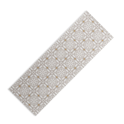 Iveta Abolina Floral Tile Grey Yoga Mat