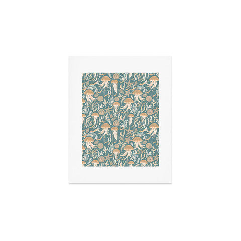 Iveta Abolina Jelly Fish Teal Art Print