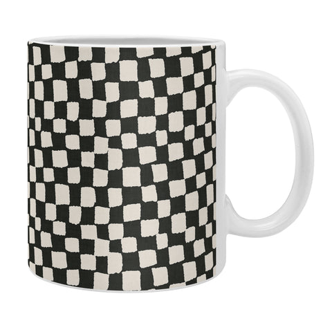 Iveta Abolina Lazy Checker Coal Black Coffee Mug