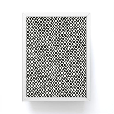 Iveta Abolina Lazy Checker Coal Black Framed Mini Art Print