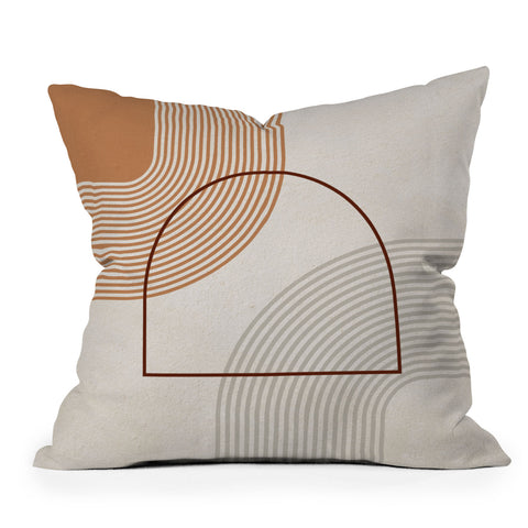 Iveta Abolina Mid Century Line Art IV Outdoor Throw Pillow