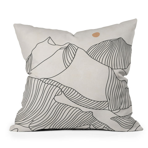Iveta Abolina Mountain Line Series No 3 Outdoor Throw Pillow