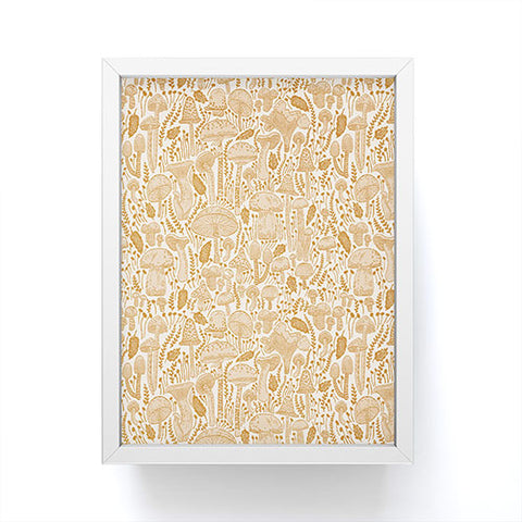 Iveta Abolina Mushrooms Cream Framed Mini Art Print
