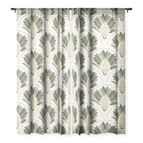 Iveta Abolina Palm Cream Sheer Window Curtain