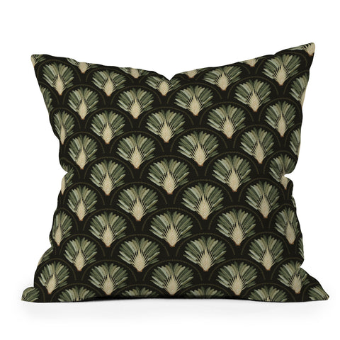 Iveta Abolina Palm Deep Green Outdoor Throw Pillow